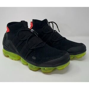 Nike Air VaporMax Utility Flyknit Black Volt AH6834-007 Men's 12 Running Shoes